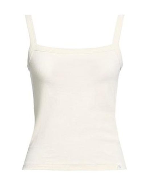 Rag & Bone White Solid Crew Neck Sleeveless T-Shirt