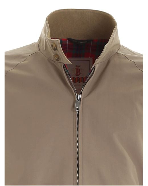 Baracuta Brown G 9 Harrington Zip-Up Bomber Jacket for men