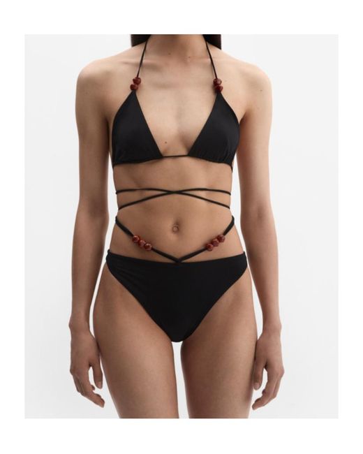 Magda Butrym Black Strappy Swim Briefs