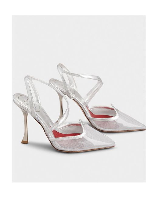 Roger Vivier White I Love Vivier Slingback Pumps
