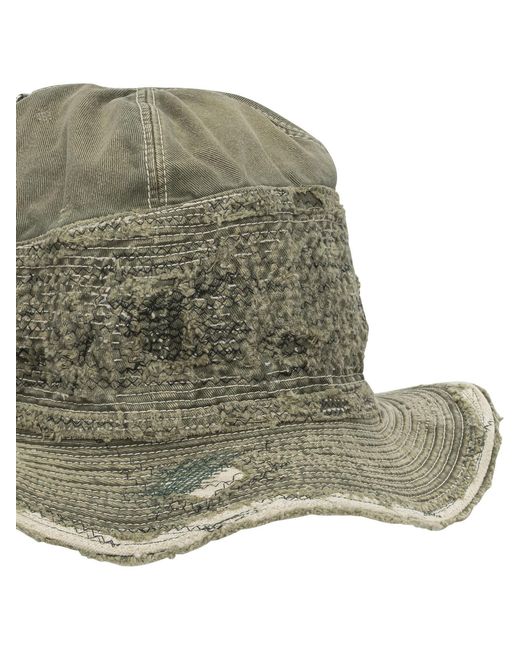 Kapital Green Wide-Brimmed Fisherman's Hat for men