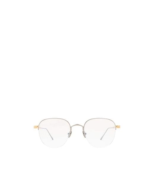 Cartier White Round Frame Glasses for men