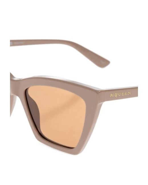 McQueen Pink Eyewear Spike Geometric Cat-Eye Frame Sunglasses
