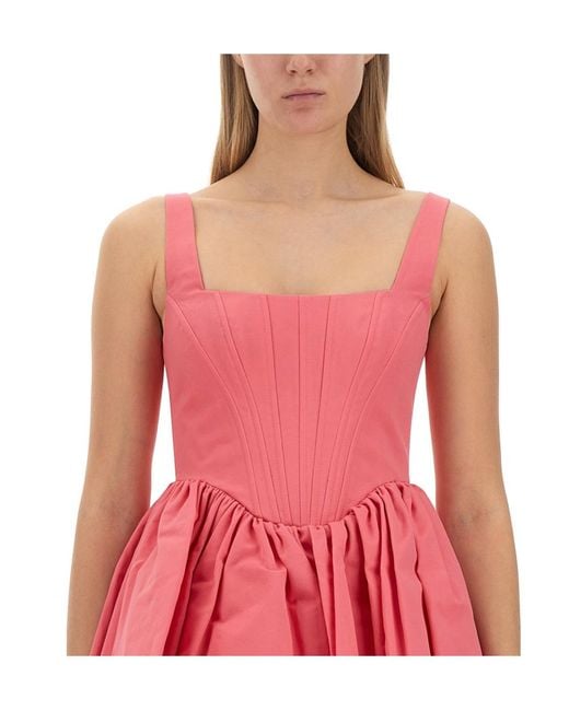 Staud Red Sleeveless Mini Dress
