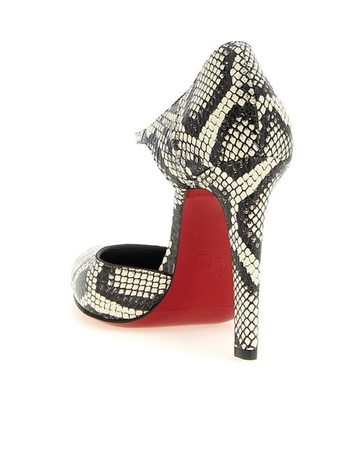 Christian Louboutin Metallic Stiletto-Heeled Sandals