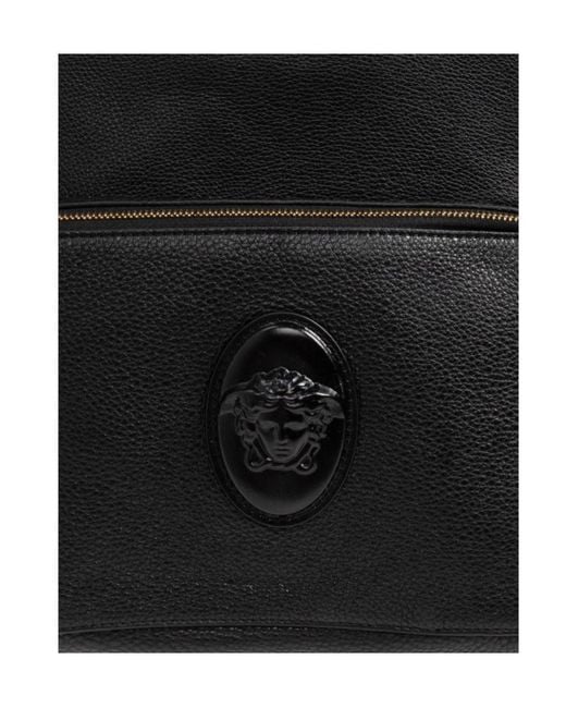 Versace Black Lou Medusa Backpack for men