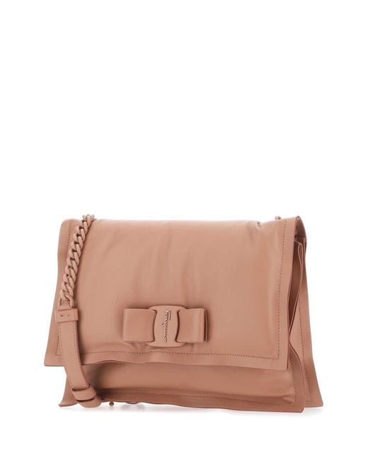 Ferragamo Natural Logo Design Shoulder Bag