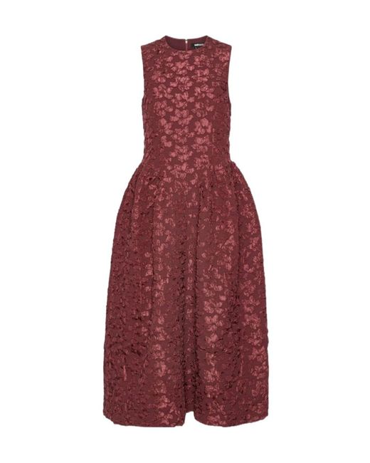 ROTATE BIRGER CHRISTENSEN Red Lori A Line Dress