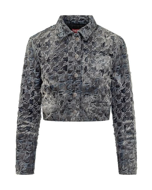 DIESEL Gray Jackets Poliammide