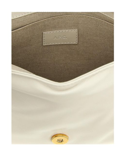 A.P.C. White Grace Soft Small Shoulder Bag