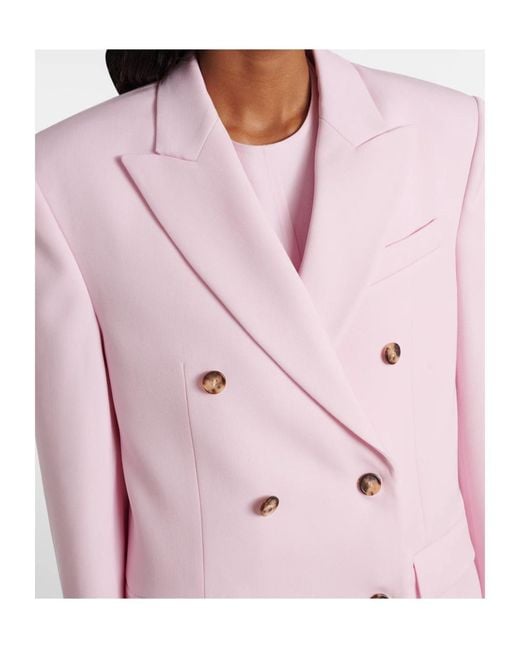 Wardrobe NYC Pink Double-Breasted Suit Jacket