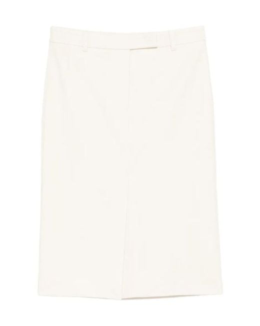 Patrizia Pepe White Slit Skirt