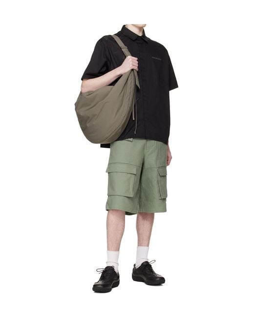HELIOT EMIL Gray Cauda Adjustable Shoulder Bag for men