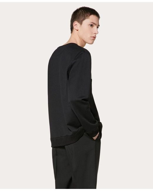 Valentino Black 2099 Logo Printed Sweatshirt for men