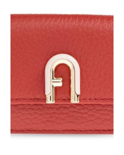 Furla Red Idea Logo Plaque Small Wallet