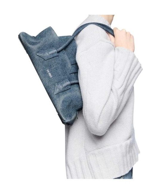 The Attico Blue The La Passeggiata Small Shoulder Bag