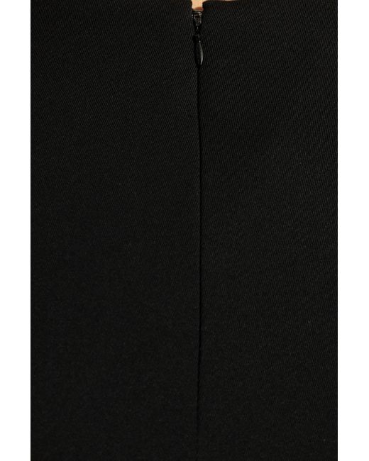 Balenciaga Black Back Slit Maxi Skirt