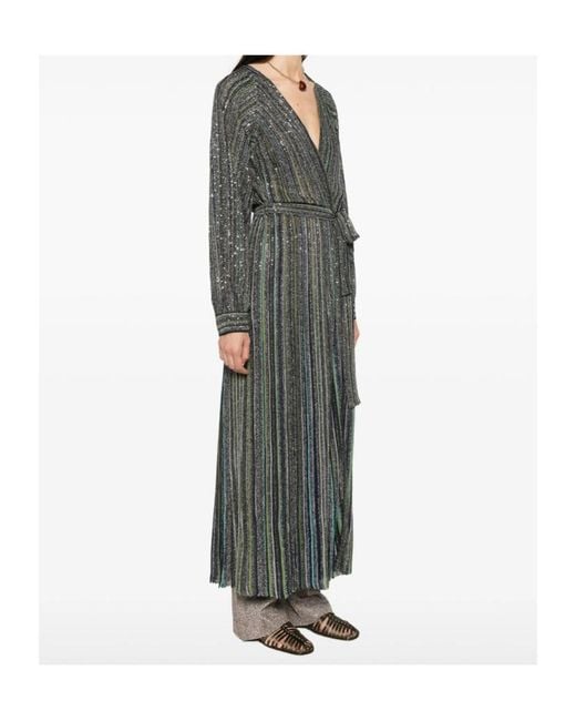 Missoni Gray Sequin-Embellished Striped Cardigan