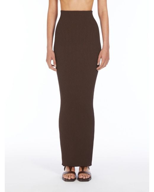 Max Mara Brown Aprile Knitted Skirt