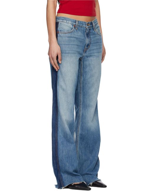 Re/done Blue Frayed-Hem Jeans