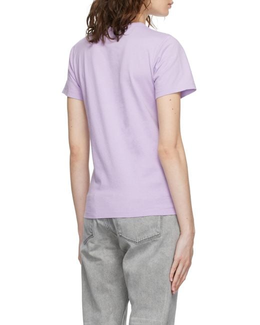 Maison Kitsuné Purple Pattern Printed T-Shirt