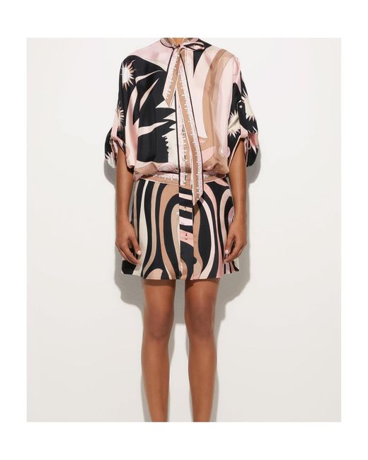 Emilio Pucci Multicolor Pucci Graphic Print Dress