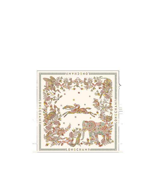 Longchamp White Forêt Scarf 90
