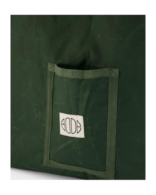 Bode Green Zippered Handbag for men