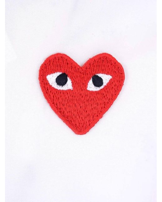 COMME DES GARÇONS PLAY White Heart-Shaped Patch Shirt for men
