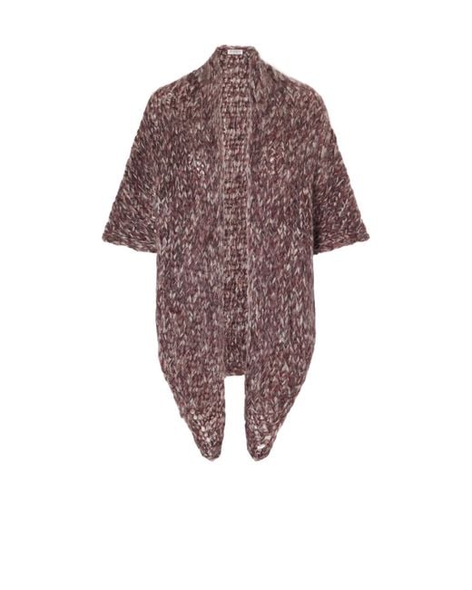 Brunello Cucinelli Purple Mohair-Blend Poncho