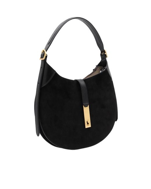 Polo Ralph Lauren Black Top Handle Tote Bag