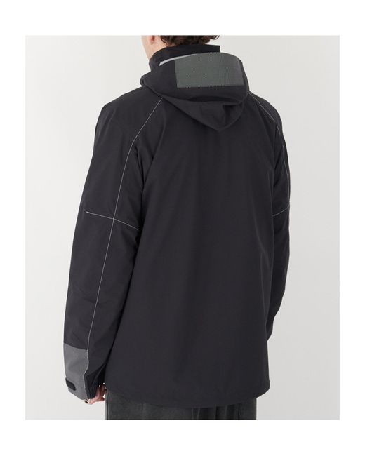 And Wander Black Hooded Casual Jacket for men