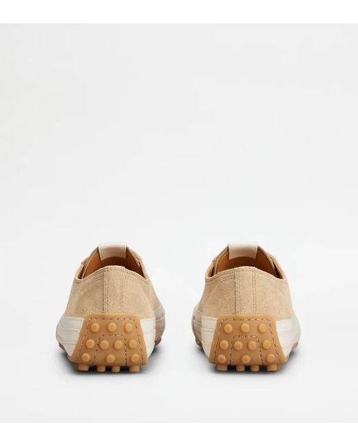 Tod's Natural Lace-Up Low-Top Casual Shoes