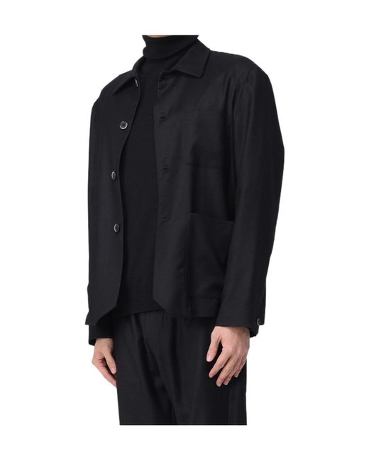 Barena Blue Buttoned Overshirt for men