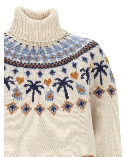 Alanui Blue Long-Sleeved Sweater