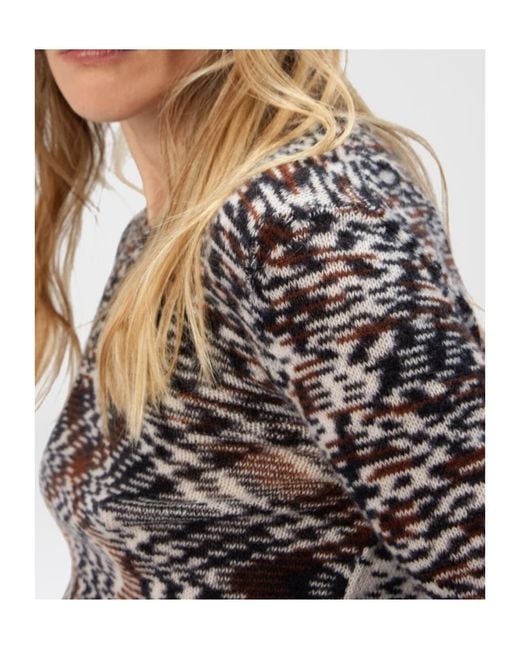 Missoni Black Crew Neck Sweater With Flame Pattern
