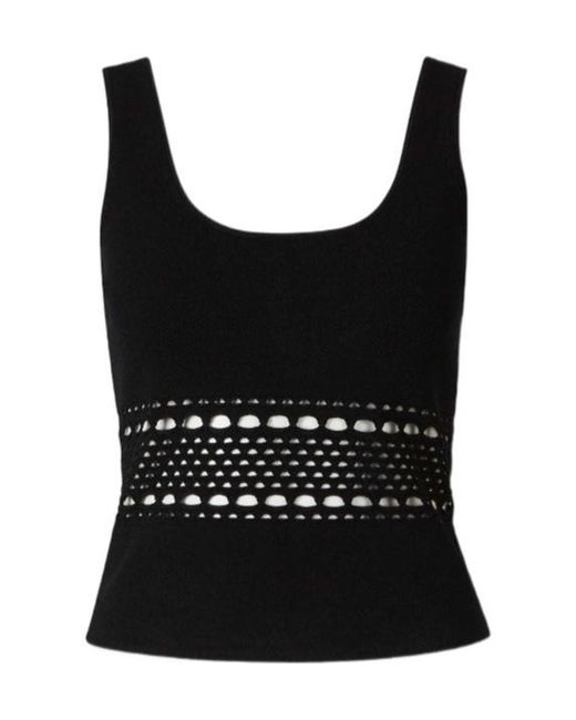 Jonathan Simkhai Black Open-Stitch Tank Top