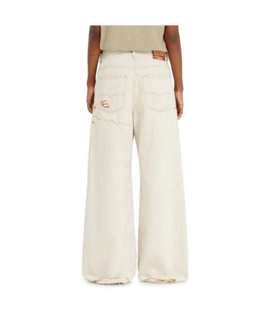 DIESEL White 1996 D-Sire Wide-Leg Jeans