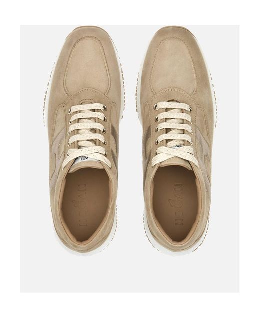 Hogan Natural Interactive Lace-Up Sneakers