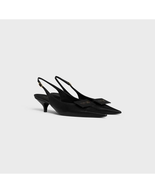 Céline Black Signature Slingback