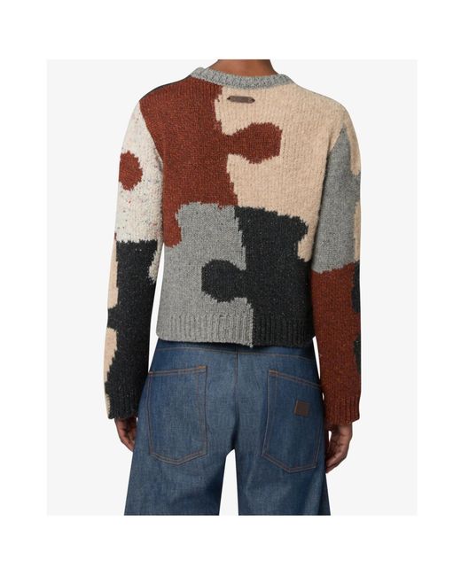 Moschino Multicolor Long-Sleeve Knit Sweater