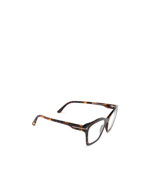 Tom Ford White Eyewear Square Frame Glasses