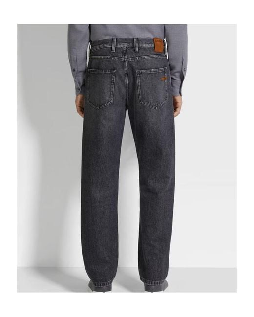 Zegna Blue Cotton Jeans for men