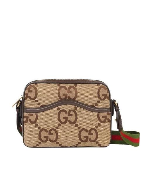 Gucci Brown Gg Supreme Messenger Crossbody Bag for men