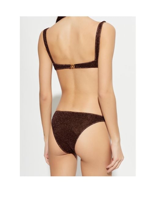 Oseree Brown Oséree Sequined Two Piece Swimsuit