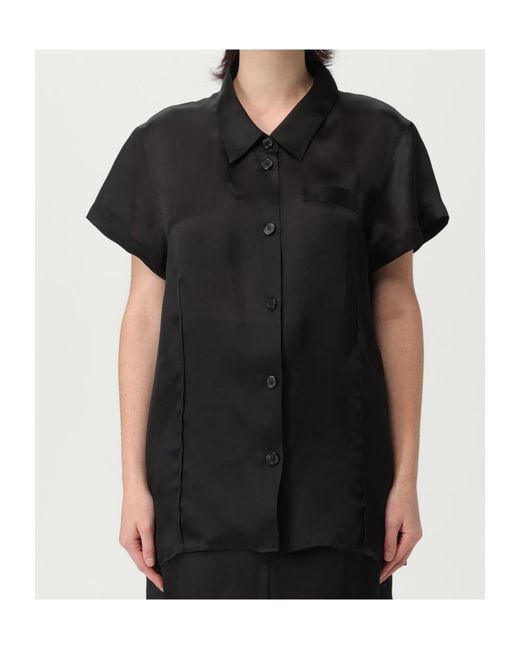 Khaite Black Short-Sleeved Shirt