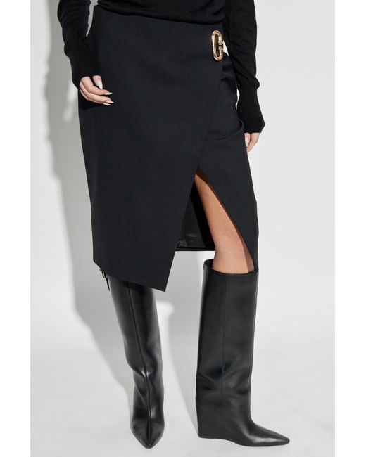 Casablanca Black Logo-Plaque Skirt
