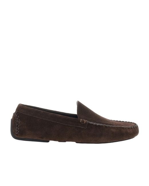The Row Brown Lucca Moccasin Flat Shoes