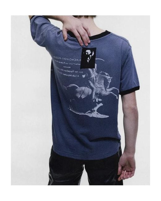Enfants Riches Deprimes Blue Graphic-Print Ringer T-Shirt for men