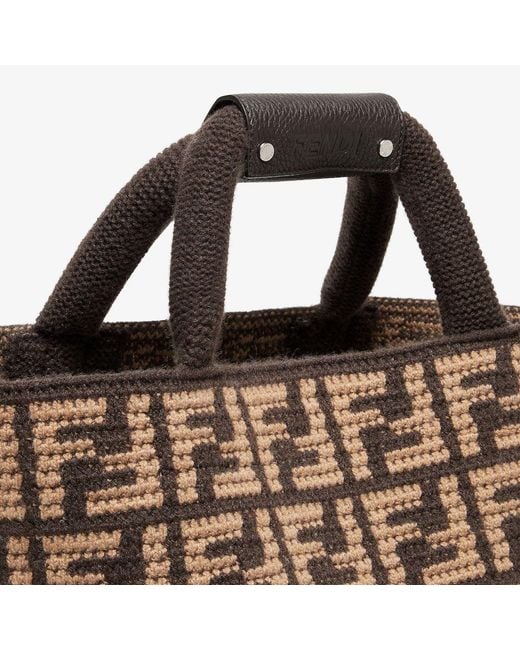 Fendi Brown Ff Cashmere Bag for men